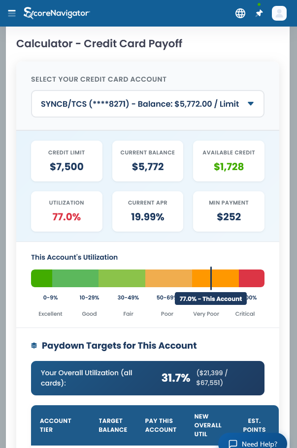 ScoreNavigator Financial Calculators